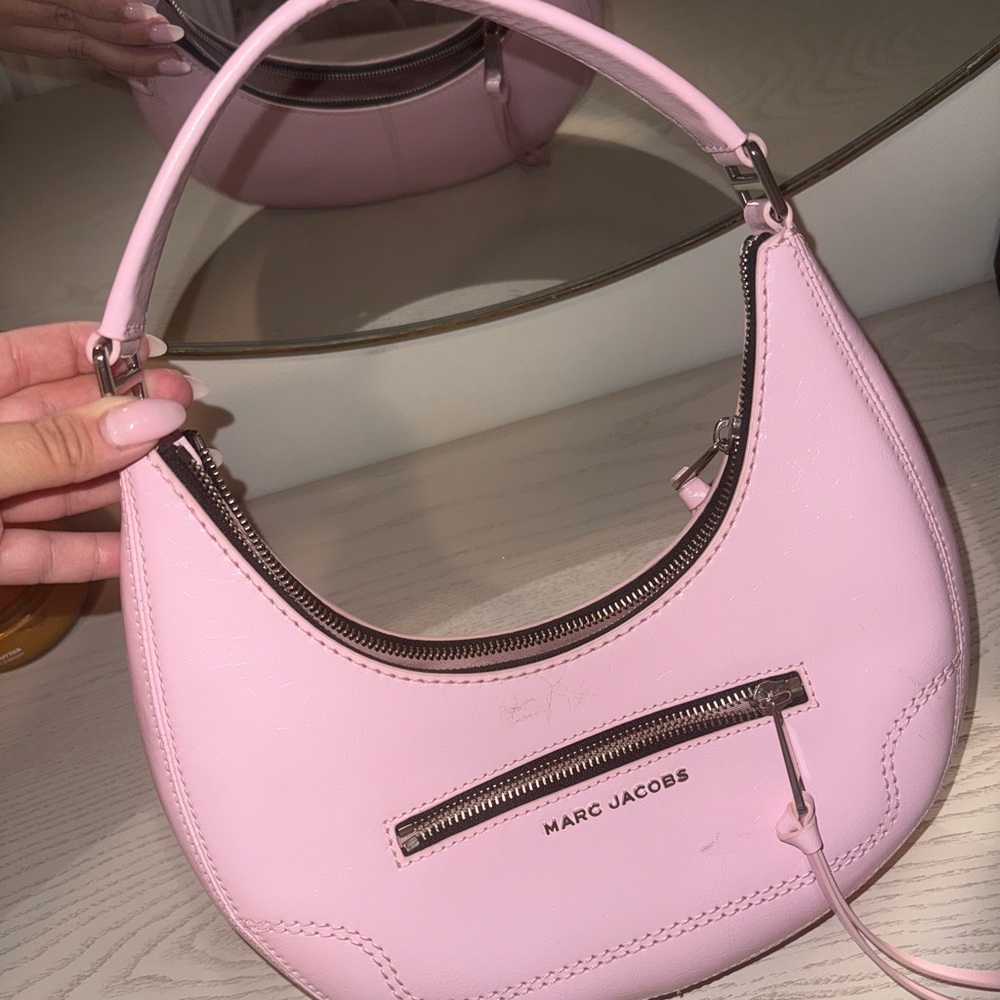 Marc Jacobs Crescent Shoulder Bag with Metallic Accents